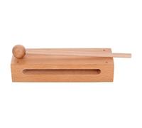 FUNNETOYU Orff Wood Block Percussion Set with Mallet, Classroom Attention Getter Musical Instrument, Natural Wood Rhythm Block for Music Teaching and Early Learning