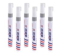 FUNNETOYU Paint Pens for Tombstone 6pcs - Silver Oil Based Waterproof Markers for On The Go Restoration of Granite, Ceramic, and Rocks, Windproof Design