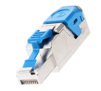FUNNETOYU Pass Through Cat Ethernet Connector Shielded Modular Plug Tool Installation Gold Plated for Gigabit Networks Reinforced Clip Durable External Network Jack