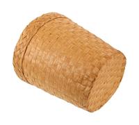 FUNNETOYU Pastoral Style Woven Storage Basket Multi-function Bamboo Trash Can Rustic Wastebasket for Bedroom Kitchen Home Decor Natural Material