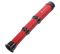 FUNNETOYU Pirate Monocular Telescope Toy for Children, Retractable Compact Acrylic Kids Educational Scientific Toy, Red Crackle Design, Portable Accessory for Boys and Girls Party Favors