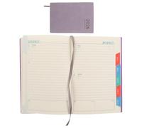 FUNNETOYU Planner Notebook Purple Daily Agenda Schedule Notepad for Business Office Day Goal Tracking Lightweight Organizer for International Professionals