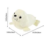 FUNNETOYU Plush Seal Stuffed Animal Doll Soft Cartoon Ocean for White Cuddly Plush Seal Plaything Craftsmanship Gift and Party Decoration