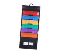 FUNNETOYU Portable Accordion File Organizer with 6 Large Capacity Plastic Hanging File Folders A4 Thickened Wall Document Holder Office Storage Folder with Alphabetical Tabs for Home