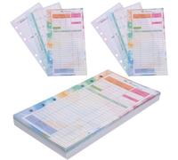 FUNNETOYU Portable Budget Notebook Refill Sheets Monthly Expense Tracking Weekly Budget Planner Inserts for DIY Binder Cash Recording Paper for Financial Planning