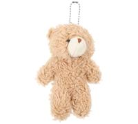 FUNNETOYU Portable Cartoon Bear Pendant Keychain Adorable Stuffed Mini Bear Doll for Backpack Purse Handbag Hanging Charm Lightweight Plush for Friends