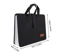 FUNNETOYU Portable Expanding File Folder with Oxford Fabric Multi Pocket Organizer Bag for Paperwork Storage Document Holder with Hand Strap for Office School and Travel Use