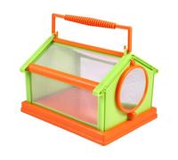 FUNNETOYU Portable Observation Cage Bug Catcher for Children with Magnifying Plastic Viewer, Green for Natural Exploration and Outdoor Educational Play