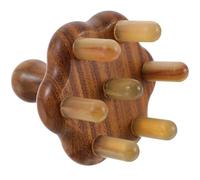 FUNNETOYU Portable Ox Horn Scalp Comb Massager for Home Use, Simple Creative Handheld Acupuncture Point Tool to Stimulate and Provide Relaxing Head Massage Random Color