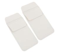 FUNNETOYU Pu Leather Pen Case and Pocket Protector for Nurses and Doctors, White, 2pcs Multifunctional Storage Pouch for Medical Pens and Daily Work Use