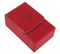 FUNNETOYU Pu Leather Tarot Cards Storage Box with Magnetic Closure, Delicate Design, Lint Interior, Easy to Open and Close, for Postcards and Small Items Storage