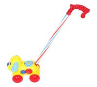 FUNNETOYU Push Walker Dog Car with Bell Large Push for Boys Early Walking Aid Muscle Strengthening and Balance Support Spacious Storage for Daily Essentials