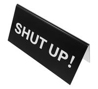 FUNNETOYU Quiet Zone Desk Sign Plaque 20x10x8cm Black Silent Reminder for Office Meeting Room, Conference Room Door Sign, Work Quiet Please Indicator for Home and Business