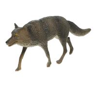 FUNNETOYU Realistic Wolf Figure Model Plastic Wildlife Animal Figurine Safe Smooth Edges for Nursery Classroom Decoration Vivid Posture Fake Wolf for Educational Play and Display