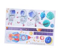 FUNNETOYU Removable Astronaut Height Measure Sticker for Wall Chart with Growth Tracking Decals Space Theme Kindergarten Wall Decor Easy to Apply Smooth Surfaces