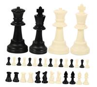 FUNNETOYU Replacement PP Plastic International Chess Pieces for Board Game Missing Parts King Height Suitable for Family Fun and Professional Play