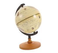 FUNNETOYU Retro Decorative Globe Tabletop Ornament with English Country Names Vintage Style Desktop Globe Adorn for Home and Office Decoration Brown Finish