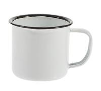 FUNNETOYU Retro Enamel Tea Mug Water Cup Vintage Style Coffee Mug White 350ml Creative Drinkware for Home and Office Tea Lovers