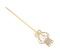 FUNNETOYU Rhinestone Wand for Women Elegant Fairy Stick Party Prop for Birthday Celebrations and Costume Dress Up Long Gold Accessory for Adults