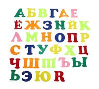 FUNNETOYU Russian Alphabet Felt Stickers for Childsafe Felt Nonwoven Foam Letters Bright Alphabet Stickers for Early Education Classroom Decor Easy to Apply and Remove Educational Wall Art