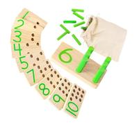 FUNNETOYU S Wooden Math Educational Counting Blocks with Number Shapes for Early Learning and Cognitive Development Montessori Style Calculation Tool for Preschool