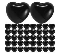 FUNNETOYU Safety Noses Plush Making Supplies Heart Shaped Black 100pcs Easy Installation for Stuffed Animals and Bears for Crafting and Repairing