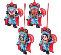 FUNNETOYU Sichuan Opera Face Changing Doll Traditional Peking Opera Souvenir Handcrafted Cloth Figurine Blue Fan Design Collectible Chinese Cultural