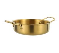 FUNNETOYU Stainless Steel Cooking Pan Small Wok Hot Pot for Seafood and Dry Pot Rapid Heating Energy Saving for Home Kitchen Restaurant Use