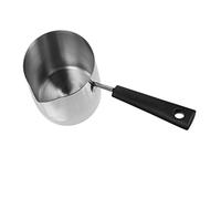 FUNNETOYU Stainless Steel Milk Heating Cup with Sharp Pouring Spout and Comfortable Handle Large Capacity Frothing Pitcher for Milk Chocolate Melting and Latte Art Easy to Clean for Home and