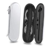 FUNNETOYU Stylus Pen Holder Protective Case Compatible with Apple Pencil White Hard Shell Carrying Case with Removable Sponge and Mesh Pocket for Charging Cable and Tips Storage