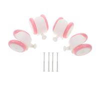 FUNNETOYU Toddler Walker Wheel Replacement Kit for Baby Girls 4pcs Pink Screw-on Baby Push Walker Wheels Universal Rubber Plastic Casters for Toddler Shopping Cart
