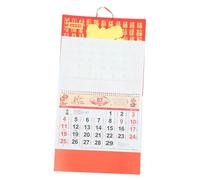 FUNNETOYU Traditional Chinese Wall Calendar Lunar Year Dragon Design Red Gold Foil Paper Hanging Calendar for Home Family Cultural Planning