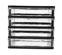 FUNNETOYU Transparent Multi Storage Drawer Box Desktop Organizer with Sturdy PP Material for Makeup Office Files Kitchen and Bathroom Supplies Space Saving Desktop Tidy