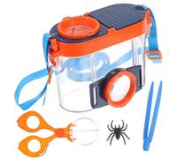 FUNNETOYU Upgraded Insect Observation Box with Dual Magnifying Lenses Portable Breathable Critter Keeper for Includes Tweezers Tong and Shoulder Sling for Safe Outdoor Exploration