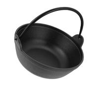 FUNNETOYU Versatile Cast Iron Dutch Oven Pot with Double Handles Deep Skillet for Household Cooking Camping Stewing Frying and Grilling Non Deformable Outdoor Cookware for Family Meals