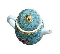 FUNNETOYU Vintage Ceramic Tea Kettle Enamel Tea Pot Hand Painted Pot for Dining Decor