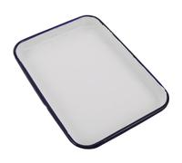 FUNNETOYU Vintage Enamel Baking Tray Retro Rectangular Nonstick Pan for Toaster Oven Multifunctional Use Baking Cookies Cakes Pies High Temperature Resistant Easy Clean