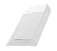 FUNNETOYU Wall Mounted Acrylic Bedside Organizer with Dual Compartments Transparent Remote Control and Mobile Phone Storage Rack Space Saving Wall Magazine Holder for Tv Remotes and