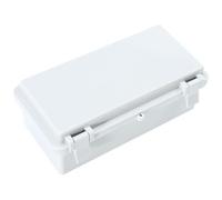 FUNNETOYU Waterproof Abs Project Box with Lock and Drillable Design, Outdoor Electrical Junction Box outside Electric Point Protection, White Plastic Enclosure with Fine Craftsmanship