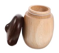 FUNNETOYU Wear Resistant Walnut Wood Toothpick Dispenser with Lid Small Household Cotton Bud Container Tabletop Cotton Swab Holder for Kitchen and Dining Room Practical Daily Storage Box