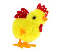 FUNNETOYU Wind Up Jumping Plush Chicken for Self-propelled Yellow Rooster Creative Easter and Party Favor Sturdy Design for Active Play and Imaginative Fun
