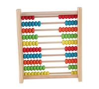 FUNNETOYU Wooden Abacus for Educational Counting Frame with Gears Beads for Math Learning and Logical Thinking Skills Development