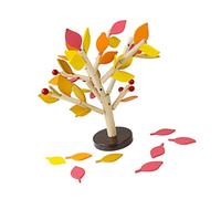 FUNNETOYU Wooden Assembled Tree Puzzle with Leaves Montessori Educational Intelligence Building Blocks for Fine Motor Skills Development and Cognitive Learning Safe Non-toxic Random Color