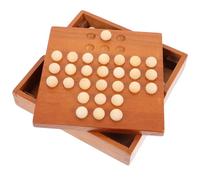 FUNNETOYU Wooden Chess Peg for Family Fun Educational Board Game for Adults Develops Patience Logical Thinking Safe Material with Smooth Finish