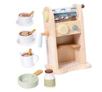 FUNNETOYU Wooden Coffee Maker Set for 1 Set Pretend Play Kitchen Accessory Interactive Role Play Realistic Coffee Machine Playset