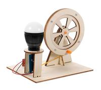 FUNNETOYU Wooden Crank Generator DIY Assembly Kit for Educational Science Experiment Safe Wooden Materials Fun for Boys and Develops Practical Skills Random Color