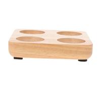 FUNNETOYU Wooden Egg Storage Tray with Design Rubberwood Egg Holder for Kitchen Fridge