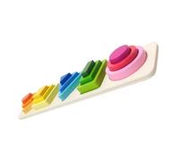 FUNNETOYU Wooden Geometric Shape Matching Toy for Toddlers Educational Early Learning Puzzle Colorful Sorting and Stacking Game for Kids for Cognitive Development