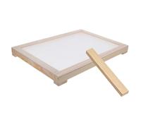 FUNNETOYU Wooden Herb Drying Rack 2pcs Set with Press Weight, Stackable Medium-sized Hanging Mesh for Kitchen Herbs, Tea Leaves, and Herbal Medicine Air Drying