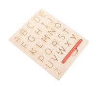 FUNNETOYU Wooden Letter Tracing Board for Double Sided Alphabet Writing Practice Tool Montessori Early Learning for Preschoolers Smooth Natural Material Gift